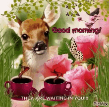 Deer Coffee GIF