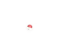 a white cartoon character with a red hat on .