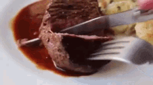 Cutting Steak GIF