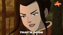 a cartoon of a woman says that 's good on the bottom