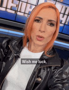 Becky Lynch Wish Me Luck GIF - Becky Lynch Wish Me Luck Nod GIFs
