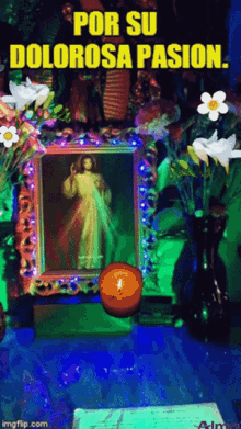Dolorosa Pasion Misericordia Jesus Flowers GIF - Dolorosa Pasion Misericordia Jesus Flowers Candle GIFs