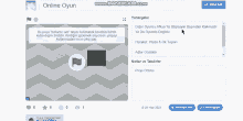 a screenshot of an online game with a green square in the center