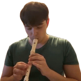 Playing A Recorder Jdabrowsky Sticker - Playing A Recorder Jdabrowsky Recorder Stickers
