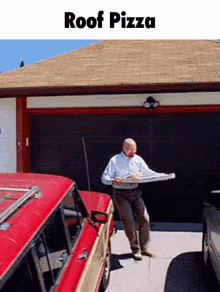 Roof Pizza Breaking Bad GIF