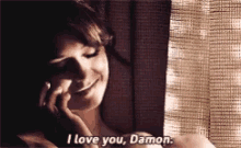 Elena Gilbert I Love You Damon GIF - Elena Gilbert I Love You Damon Vampire Diaries GIFs