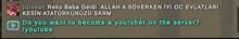 a screenshot of a video asking if a person wants to become a youtuber on the server
