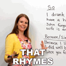 That Rhymes Learning English With Emma GIF - That Rhymes Learning English With Emma It Rhymes GIFs