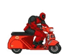 Deadpool Scooter GIF - Deadpool Scooter Pixelart GIFs