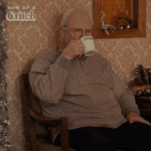 Sip Of Coffee Pop GIF - Sip Of Coffee Pop Son Of A Critch GIFs