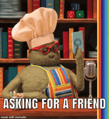 Tiny Chef Asking For A Friend GIF - Tiny Chef Asking For A Friend Look Over Glasses GIFs