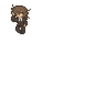 a pixel art drawing of a man in a suit and tie