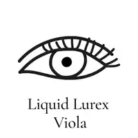 a black and white drawing of an eye with the words liquid lurex viola underneath it