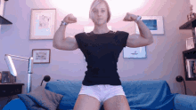 Girl Muscle Girl Biceps GIF - Girl Muscle Girl Biceps Fbb GIFs