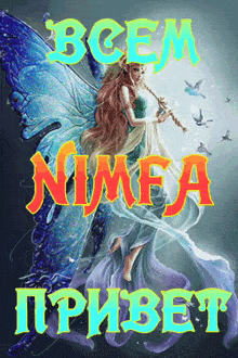 a poster with a fairy playing a flute and the words bcem nimea