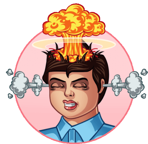 Adarsh Fuming In Anger Sticker - Adarsh World Angry Pissed Off Stickers
