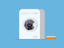 Cat Washing Machine GIF