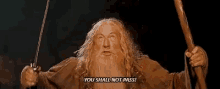 Gandalf You Shall Not Past GIF - Gandalf You Shall Not Past Lord Of The Rings GIFs
