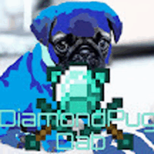 Diamond Pug Dab Minecraft GIF - Diamond Pug Dab Diamond Pug GIFs