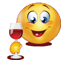 Wine Emoji Sticker - Wine Emoji Smile Stickers