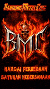 a poster that says ' bandung metal core ' at the top