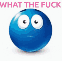 Blue Emoji Shocked GIF - Blue Emoji Shocked Whatthefuck GIFs