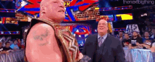 Brock Lesnar Paul Heyman GIF - Brock Lesnar Paul Heyman Summerslam GIFs