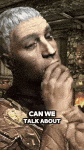 a man in a video game is asking " can we talk about "