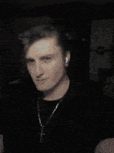 a blurred image of a person 's face with the letter s in the middle