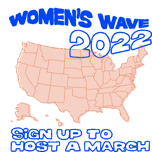 Womens Wave Sign Up Sticker - Womens Wave Sign Up Protest Stickers