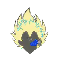 a drawing of a cartoon character with the word vegeta on it