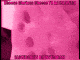 a pink background with the words cheese glorious cheese tv ad slowed