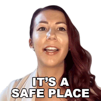 Its A Safe Place Emily Depasse Sticker - Its A Safe Place Emily Depasse Bustle Stickers