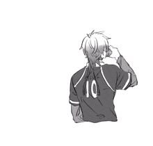 a black and white drawing of a person with the number 17 on their jersey