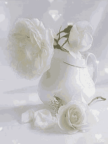 This White Rose Means You Are Special To Me GIF - This White Rose Means You Are Special To Me Vase GIFs
