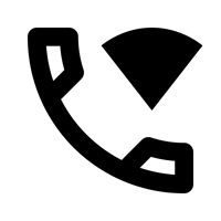 an icon of a telephone with a triangle on it