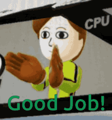 Good Job Smash Bros GIF - Good Job Smash Bros Mii Brawler GIFs