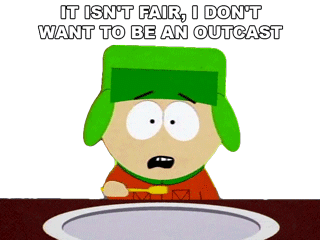 It Isnt Fair I Dont Want To Be An Outcast Kyle Broflovski Sticker - It Isnt Fair I Dont Want To Be An Outcast Kyle Broflovski South Park Stickers