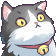 a black and white cat with yellow eyes and a bell around its neck is looking at the camera .