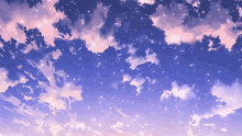 anime clouds sky sparkle magic