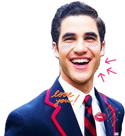 Darren Criss Love Sticker - Darren Criss Love Cute Stickers