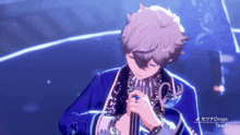a man is singing into a microphone with the words drops tears written below him