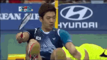 이용대 배드민턴 선수 국가대표 경기 GIF - Lee Yongdae Badminton Player Badminton GIFs