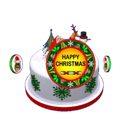 Christmas Cake Merry Christmas Sticker - Christmas Cake Merry Christmas Christmas Sticker Stickers