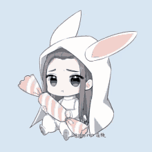 Bunny Girl With A Candy GIF