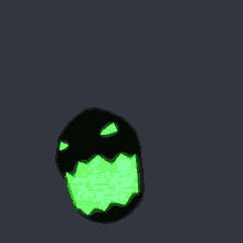 a silhouette of a ghost with glowing eyes