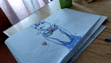 a drawing on a piece of paper that says " tik tok " on it