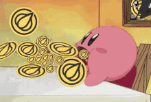 Kirby Kirby Eating GIF - Kirby Kirby Eating Garlicoin GIFs