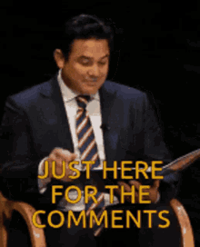Dean Cain Comments GIF - Dean Cain Comments Just Here For The Comments GIFs