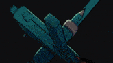 a cartoon character is flying through the air while another character is running